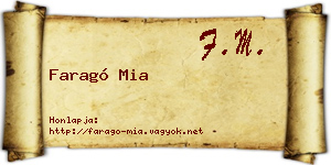 Faragó Mia névjegykártya